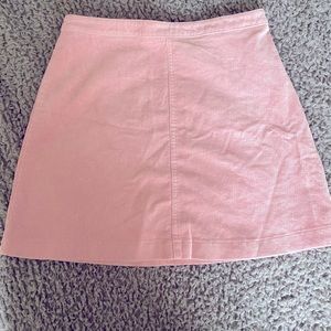 Pink corduroy skirt